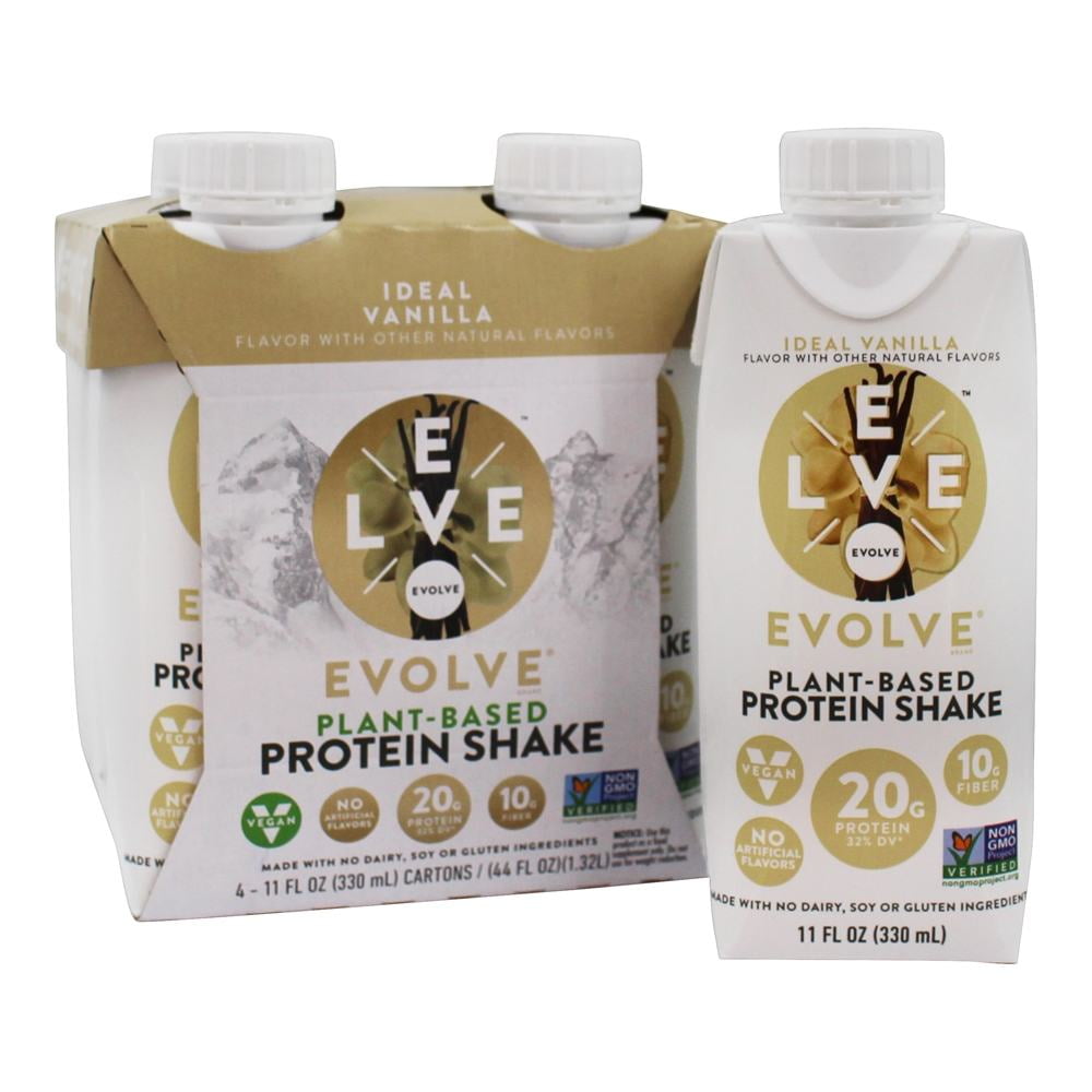 Evolve Ideal Vanilla Protein Shake, One Pack Of 4 11 Fluid Oz. Cartons