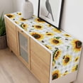 thumbnail image 4 of Sunflower Table Runner - 108 Inch Long, Kitchen Dining Table Runner Dresser Scarves, Farmhouse Grey Buffalo Check Floral Bee Farmhouse Decor for Coffee Tables Wedding Party Banquet, 4 of 8