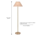 thumbnail image 3 of Décor Living Bali 1-Light Boho Floor Lamp with Rattan Shade, 61” Height, Weighted Base, for Living Room, Bedroom, Study, Office, 3 of 8