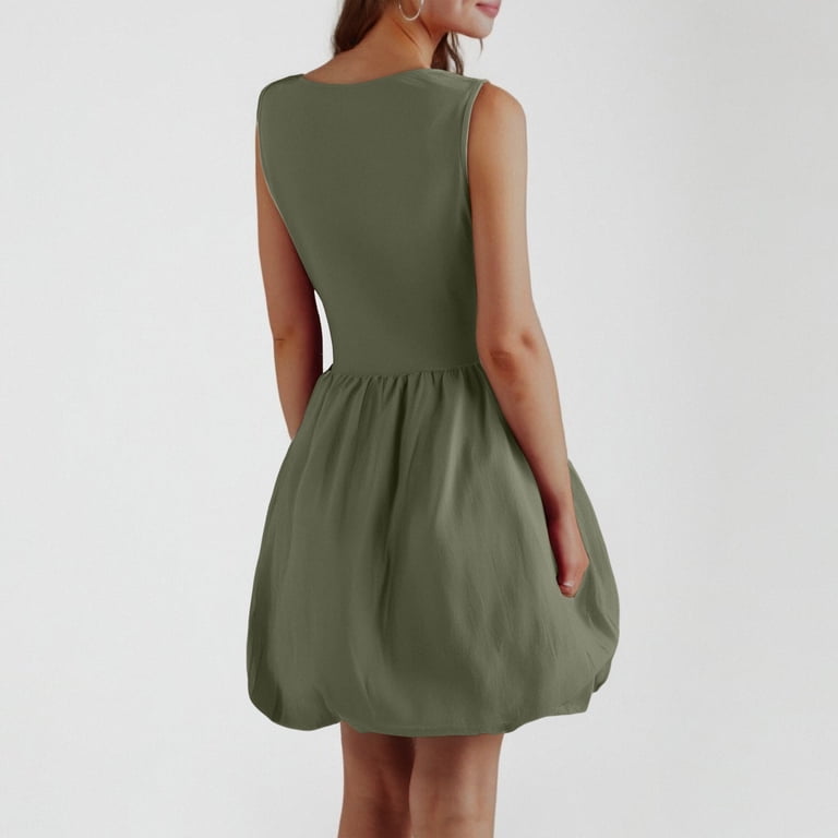 Womens Summer Dresses, Cocktail Dresses For Women Evening Party Casual  Women's Summer Dresses 2025: Casual A-Line Sundress with Round Neck for  Beach, Vacation & Daily Wear Green - Walmart.com