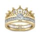 thumbnail image 2 of Anillo de mujer con corona desmontable Zircon con microincrustaciones Dos piezas Dos en uno// kaili Sencillez, 2 of 2