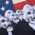 thumbnail image 4 of Cráneo de los hombres de moda de impresión en 3D informal camisetas gráficas L Soledad Camisas americanas de los hombres de la bandera, 4 of 10