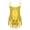 Gold, variant on iiniim Girl's Red Adjustable Spaghetti Strap Sequins Leotard with Skirt, Size 6