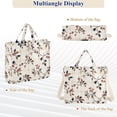 thumbnail image 6 of FORMRS Womens Corduroy Tote Bag Crossbody Shoulder Handbag with Pocket, Floral Plaid, 6 of 7