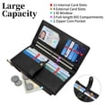 thumbnail image 3 of FALAN MULE Womens Wallet Ultra Slim Thin RFID Blocking Bifold Card Holder Leather Ladies Purse with Zipper Coin Pocket, 3 of 7