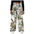 thumbnail image 6 of zaveiop Women's Y2K Camo Maple Leaf Print Sweatpants Baggy Hip Pop Elastic Waist Long Pants Streetwear (Light Gray, L), 6 of 9