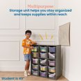 thumbnail image 4 of ECR4Kids Streamline 15 Cubby Tray Cabinet and 15 Scoop Front Bins, 5x3, Kids Furniture, Grey Wash, 4 of 9