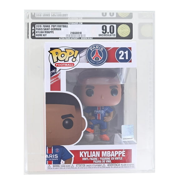 PSG Funko POP Football Vinyl Figure | Kylian Mbappe Graded AFA 9.0