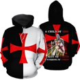 thumbnail image 1 of Sudadera con capucha de los caballeros templarios para hombre, chaqueta cruzada Medieval, suéter con estampado 3D completo, chándal de Carnaval, 1 of 4
