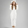 thumbnail image 2 of Coerni Girls Boys One Piece Animal Onesi𝐞 Kids Plush Teddy Bear Jumpsuit with Hood Fleece Zipper Winter Warm Outfit Playsuit, 2 of 5
