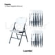 thumbnail image 2 of Sillas Plegables Blancas Paquete 12 piezas LOOMBER, 2 of 6