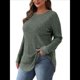 thumbnail image 1 of Camisas de Larga para Mujer, Blusas Tipo Túnica para Mujer, Suéteres Básicos Holgados y Elegantes con Cuello Redondo para Mujer. Verde XXL, 1 of 7