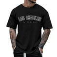 thumbnail image 2 of Sngxgn Summer T-Shirt Loose Print Loose Men's Casual Short-Sleeved Tops(Black,XXL), 2 of 4
