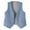 Blue, variant on Women's Denim Vest Short, Slim Fit, Korean Version Jacket Vest, High-Quality Denim, for Summer, Business Casual