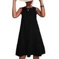 thumbnail image 2 of Vestido Casual Con Gradas,Vestido Con Gradas De Cuello Redondo Vestido Con Gradas Sin Mangas Vestido Con Gradas Acabado De Lujo, 2 of 6