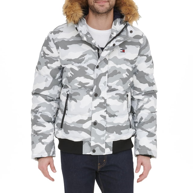 Chaqueta Tommy Hilfiger de tela ártica acolchada con esnórquel tipo bomber para hombre
