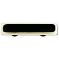 thumbnail image 1 of Bordure Blanche avec Tirette en Verre Rectangle Noir - Poteau Noir, 1 of 1