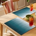 thumbnail image 4 of Blue Ombre Placemats Set of 4 Contemporary Gradient Abstract Art Place Mats Indoor Wipeable Table Mats Washable Cloth Dining Table Placemats for Kitchen Holiday Party Home Decor 13x19 Inch, 4 of 9