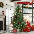 thumbnail image 3 of Topbuy 7FT Artificial Christmas Tree Pre-lit Xmas Tree with 380 Warm White LED Lights 8 Lighting Modes 1130 PE & PVC Branch Tips, 3 of 10