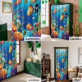 thumbnail image 6 of Shower Curtain, Ocean Fish Coral Seaweed Cartoon Style Waterproof Shower Curtain Set with Hooks for Bathroom Showers,Stalls and Bathtubs,72x72In Blue Underwater World, 6 of 9