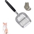thumbnail image 1 of Pala de arena para gatos profunda, pala de arena fuerte, pala de metal para gatos, para limpiar excrementos de mascotas de gatos, perros y conejos ER, 1 of 5