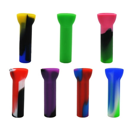 KABOER 1X 33Mm Smoking Silicone Reusable Filter Tips Flat Round Mouth Tips For Cigarette Rolling Paper Color