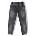 thumbnail image 3 of chopper club Boys Denim Jeans - Stretchable Cotton Fabric - Slim Fit - Round Elastic at Waist & Leg Opening 5799jogden DX 16, 3 of 5