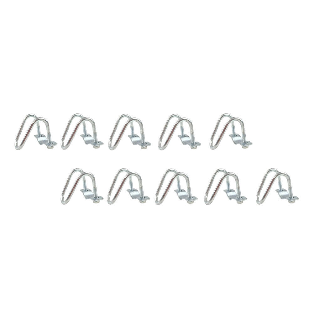 DINHEAROM 10-Pack Metal U Tube Hose Clamps, 0.5x7cm Adjustable Clips for Secure Fittings