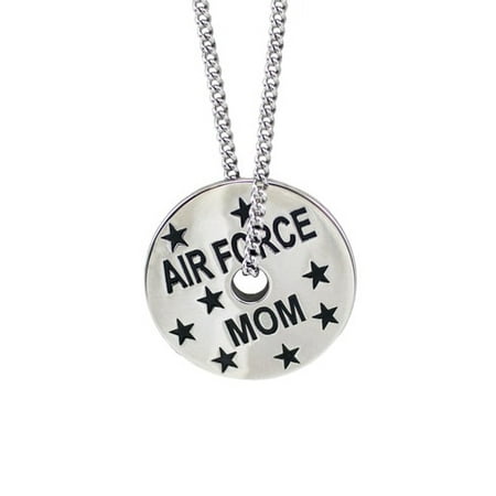 Womens Stainless Steel Air Force Mom Necklace 1 Cor 137 8