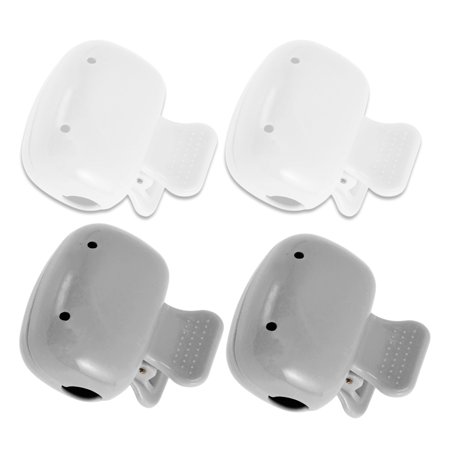 Unique Bargains 3 Pcs Lightweight Fish-Shaped Toothbrush Covers for Travel Plastic 4 White Gray