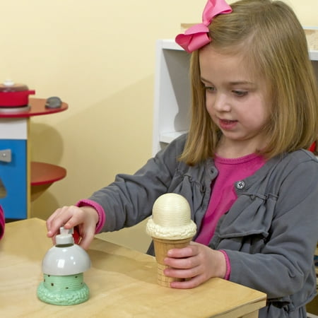 Melissa & Doug Scoop and Stack Ice Cream Cone Magnetic Pretend Play Set
