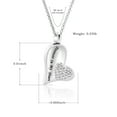 thumbnail image 2 of Forever In My Heart - Heart Urn Necklace for Ashes Stainless Steel Cremation Jewelry for Human / Pet Memorial Urn Necklace Ashes Holder, 2 of 7