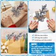 thumbnail image 4 of Ramas de pino de Navidad, agujas artificiales, 20 piezas, aguja con purpurina, reutilizable, bricolaje, decoración del hogar, ramita de Navidad, rama para fiesta, color negro, 4 of 5