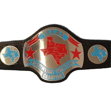 Texas Heavyweight Wrestling Championship Replica Title Belt - Brass Metal 4mm