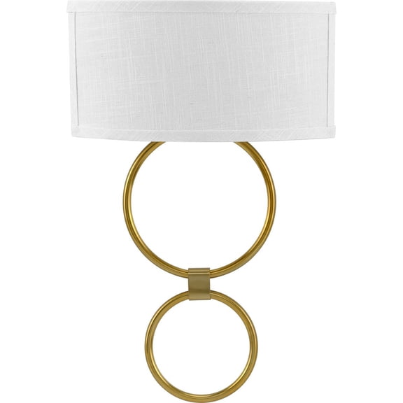 LED Shaded Sconce Collection Brushed Bronze One-Light Circle LED Wall Sconce