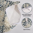 thumbnail image 5 of Navy Blue Beige Dahlia Pillow Covers 18x18 Set of 2 Rustic Geometric Flower Outdoor Cream Decorative Throw Pillows Summer Floral Farmhouse Pillowcases Linen Cushion Case Decor for Home Sofa Couch Bed, 5 of 7