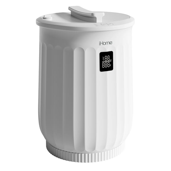 iHome 20L Towel Warmer Bucket with Inner Fragrance Pad Holder 400 W, White Plastic Finish