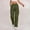 Army Green, variant on Women's Straight Cargo Pants, Elastic Outer Waist, Bulky Side Cargo Pockets with Hidden Inner Drawstring for Business Client Visit in Fall Brown XXL