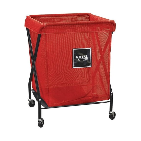 Royal Basket Trucks X-Frame Cart,8 Bu,Red Mesh G08-RRX-XMA-3ONN