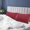 thumbnail image 4 of PiccoCasa 2 Pack Soft Microfiber Pillow Case, 14" x 20", Burgundy Zipper Closure, 4 of 7