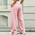 thumbnail image 5 of Guluxicc Women's Sweat Pants with Pockets Elastic Waist Drawstring Long Wide Leg Trousers for Everyday Fall Winter, 5 of 6