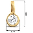 thumbnail image 3 of Boucles d'Oreilles Rondes Lapis English Lock Stud 925 Argent Rose Vermeil Femmes, 3 of 4