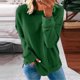 thumbnail image 3 of Gibobby Blusas De Moda Tops con capucha de cuello redondo de color sólido de manga larga de casual para mujer（Verde， XXXL), 3 of 3