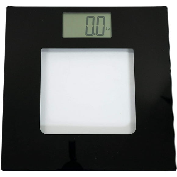 Báscula digital parlante de vidrio extra ancho | La báscula de baño que habla | Báscula digital precisa con pantalla visual y de voz para peso corporal | Máximo 170 kg | Vidrio de seguridad de gran an