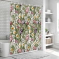 thumbnail image 5 of Sage Green Botanical Shower Curtain Set - Long 72" x 84" Washable Bathtub Curtain with 12 Hooks, Spring Floral Summer Botanical Vintage Waterproof Fabric Shower Curtains for Bathroom/Bathtub Décor, 5 of 6