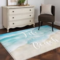 thumbnail image 4 of Blue Waves 3'x5' Washable Rug, Summer Beach Coastal Nautical Ocean Non-Slip Area Rugs for Entryway Kitchen Classroom, StainResistant Dorm Throw Carpet, Low Pile Soft Indoor Floor Mat, 4 of 9
