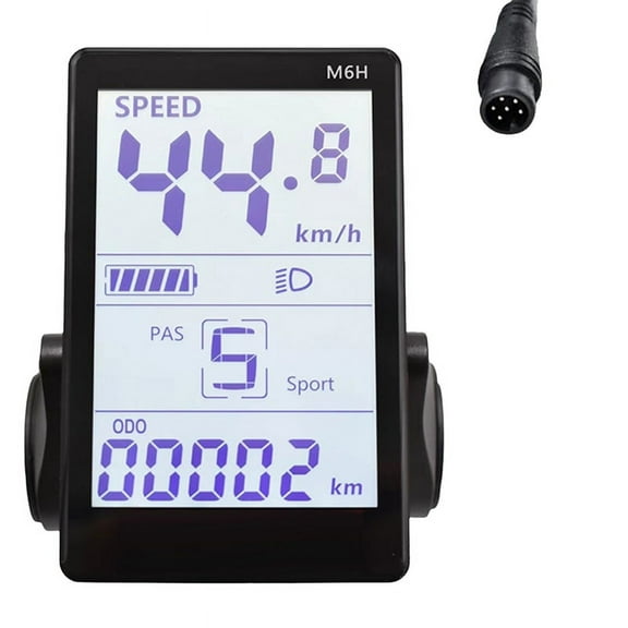 M6H Electric Bike LCD Display Meter Dashboard 24V-60V Universal E Scooter LCD Panel Screen for Electric Bike(6PIN)