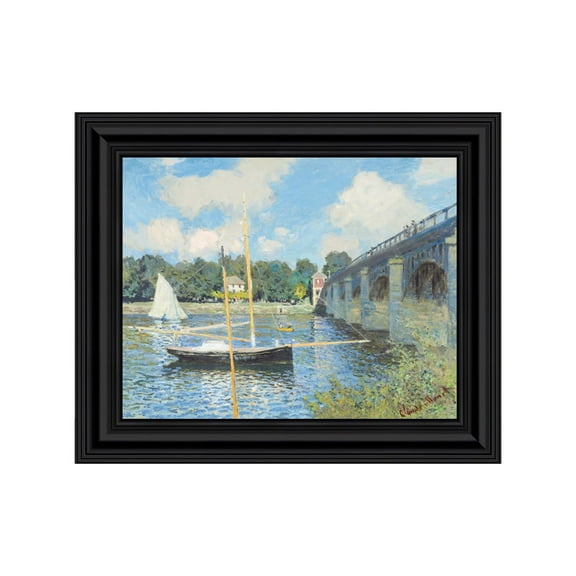 Bridge on Argentueil by Claude Monet Framed Wall Art Print, Coastal Wall Decor, 11x14 2418