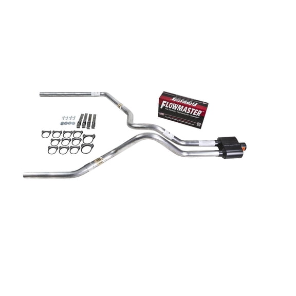 Truck Exhaust Kits - DIY dual exhaust system 2.5 MA pipe Flowmaster Super 10