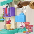 thumbnail image 4 of Play-Doh Rainbow Swirl Ice Cream Playset, 7 Play Kitchen Accessories, 4 of 9